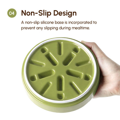 [Wave] Slow Feeder Dog Bowls - Pink / Beige / Orange